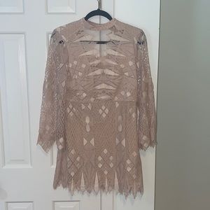 Pink free people mini dress